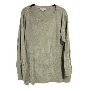 Barefoot Dreams CozyChic Ultra Lite Dockside Pullover‎ Sage Green Size 1X